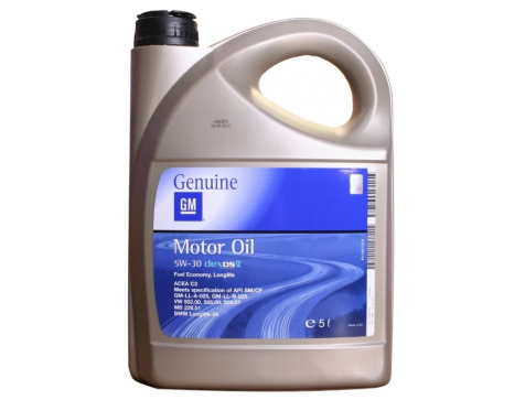 Масло моторное 5w30 5л GM Dexos2 син. Масло моторное 5w30 5л GM Dexos2 син.
